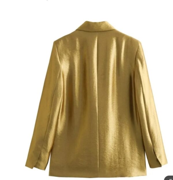 golden blazer for women on white background