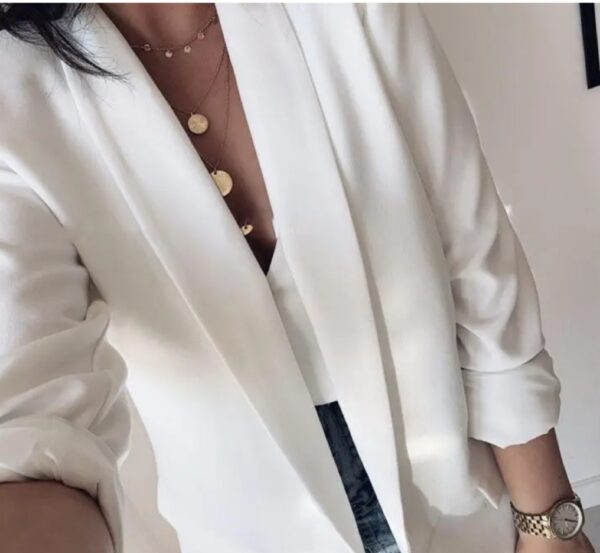 women wearing white color blazer