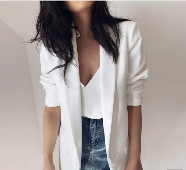 women wearing white color blazer