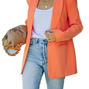 orange color blazer for womens