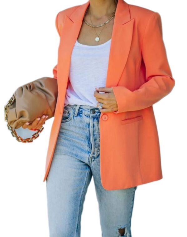 orange color blazer for womens