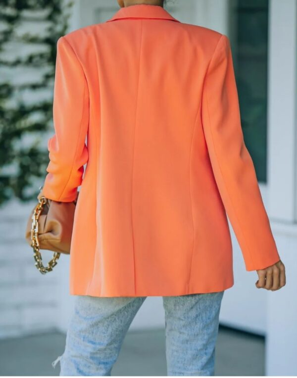 orange color blazer for womens