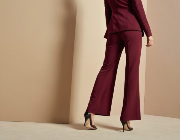 maroon color suit pant