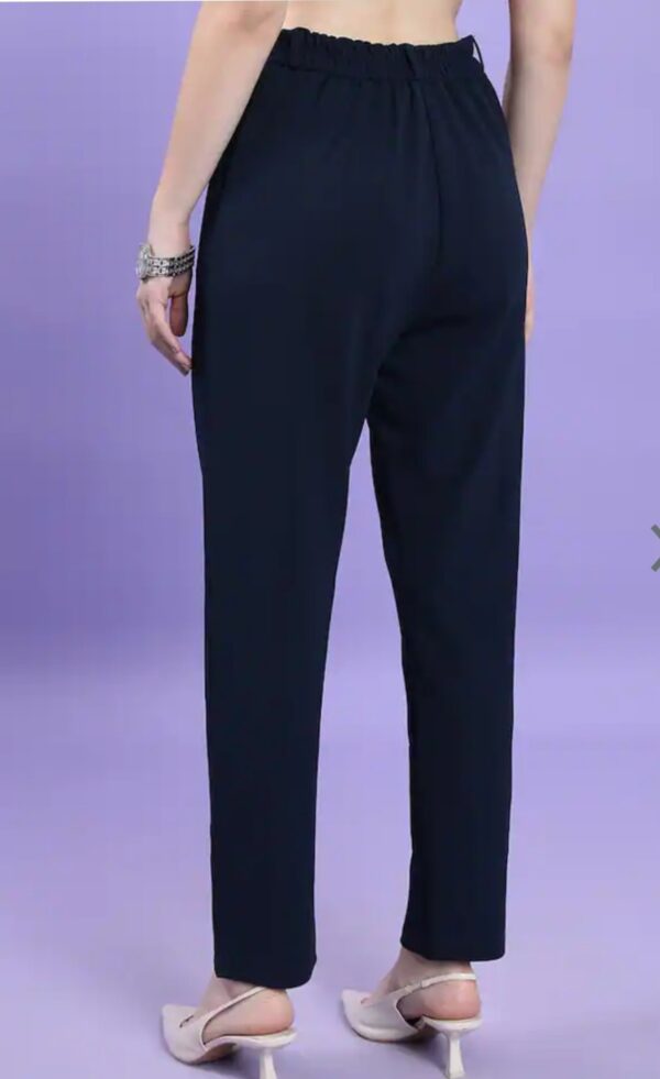 formal trouser pant for women's navy-blue color