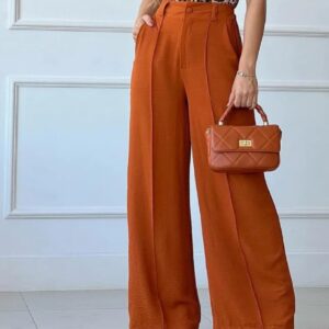 Rust color palazzo pant