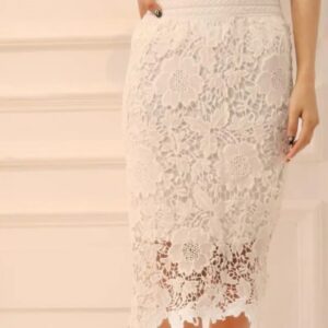 lace skirt white color