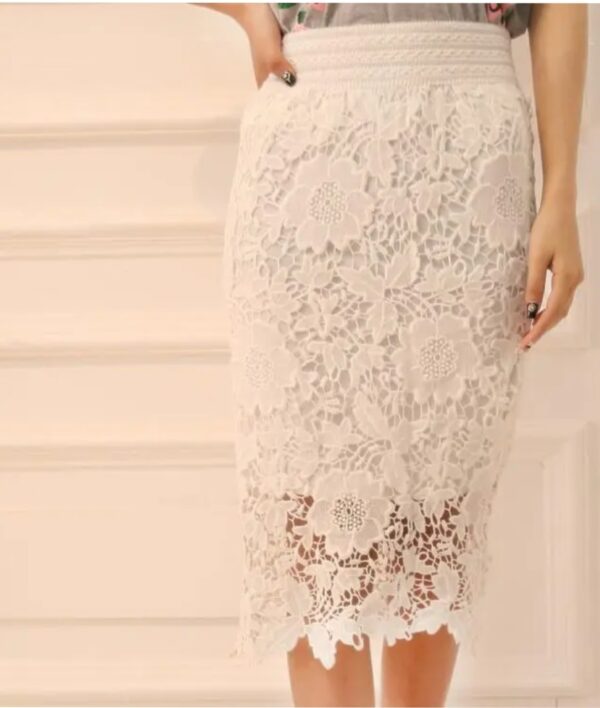 lace skirt white color