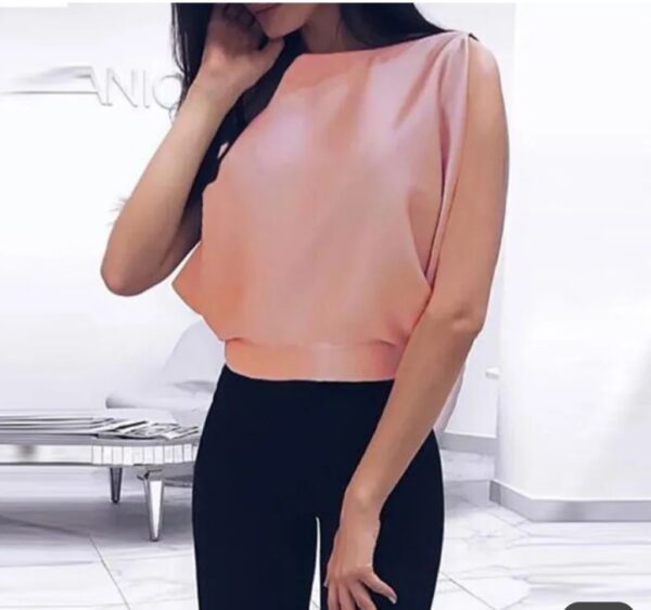 Satin sleeveless top for women's