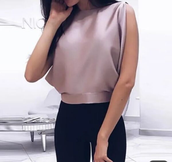 Satin sleeveless top for women's