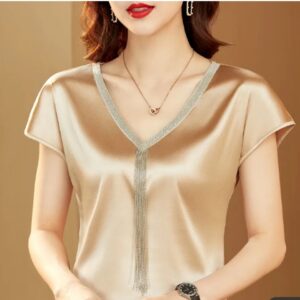 Satin sleeveless top for women's