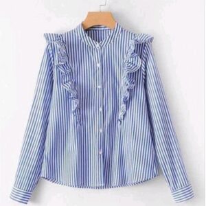 striped formal shirts for women's