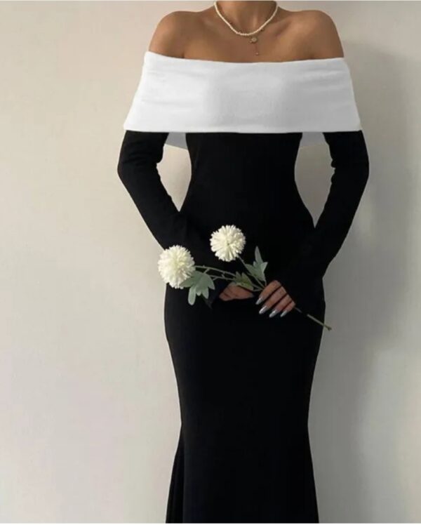 Bodycon black maxi dress