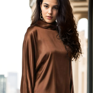 Satin long sleeves top