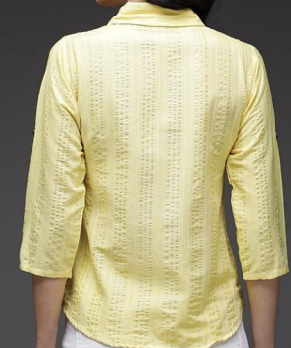 Sunrise yellow textured shirt